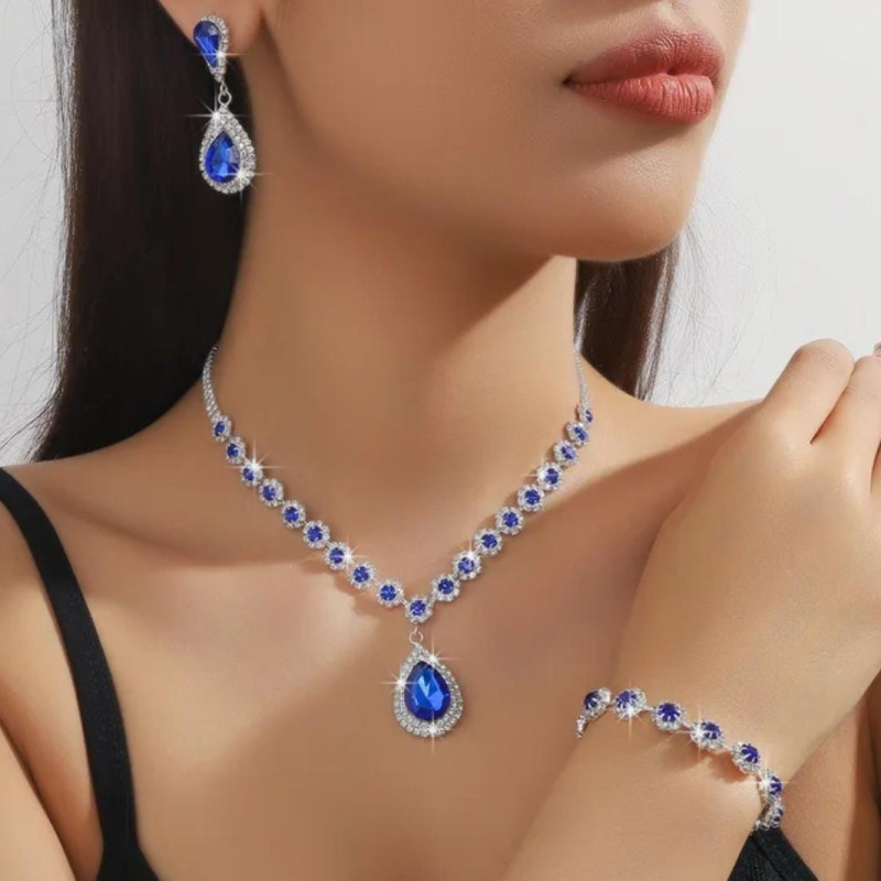 necklace diamond cut (3pcs combo set)
