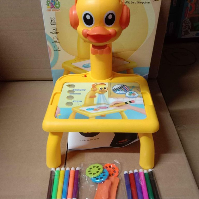 Children Led Projector Art Drawing Table Toys Kids Painting Board