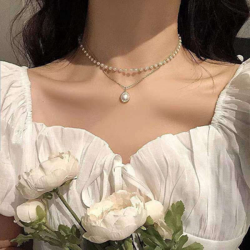 Pearl three-piece jewelry set